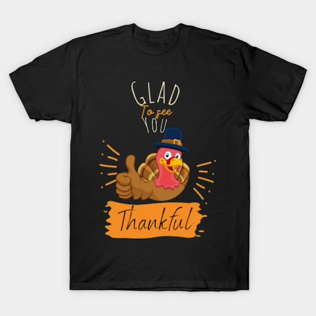 Thanksgiving day thankful Turkey T-Shirt by El Rey 